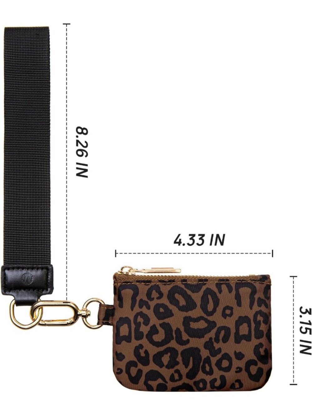 Mini Zip Around Wristlet Wallet for Women - Detachable Pouch & Keychain Coin - Picture 3 of 6